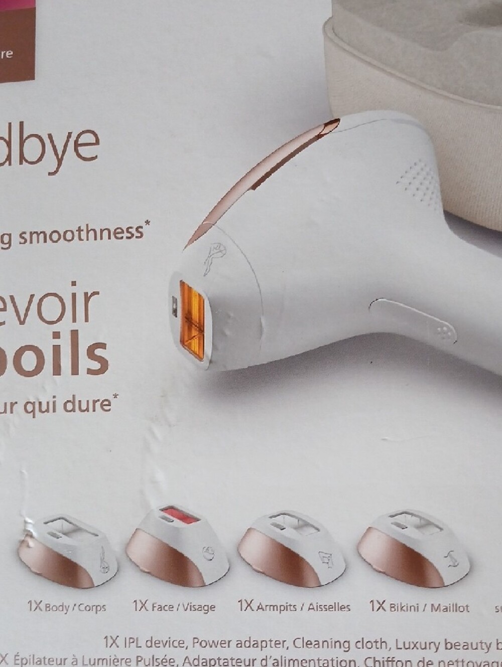 Philips Lumea IPL Hair Removal Device in White with Rose Gold Accents. S - Picture 3 of 4